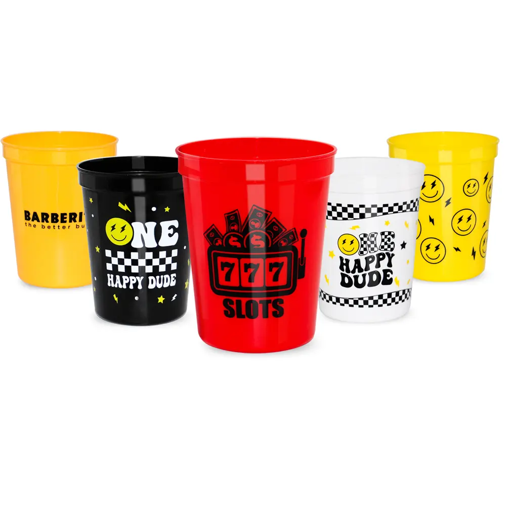 Personalized Football Stadium Cups Custom Logo 16oz Wedding Cups 12oz PP Material Party Cups Featured Image