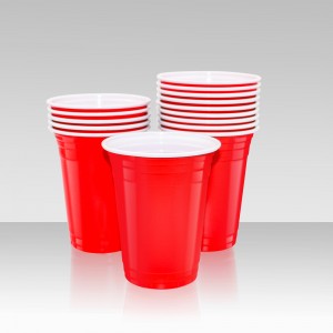 Party Beer Plastic cup  disposable Plastic mug Beerpong Plastic mug Wedding Plastic mug  Blue hexagonal Plastic cup