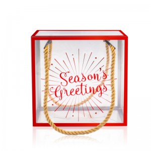 PET Clear Candy Boxes Wedding Birthday Party Supplies Transparent Plastic Gift Box Cookies Packaging Noel Storage Bag Handle