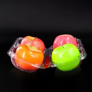 Wholesale transparent clamshell blister packaging box for fresh fruit , clear plastic food packing box