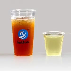 14oz/16oz disposable custom-designed BPA-free plastic cups for cold beverages.