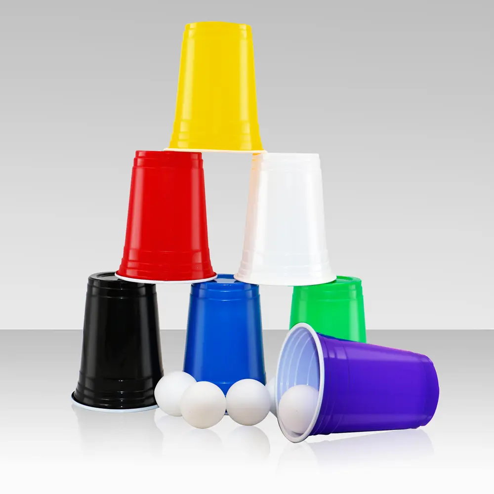 Custom gobelets plastic cup printing plastique drink vasos plastic disposable pp red 16oz plastic cups Featured Image