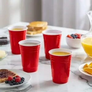 16OZ Red Party Cups Wholesale Customize Logo PP Plastic Cup
