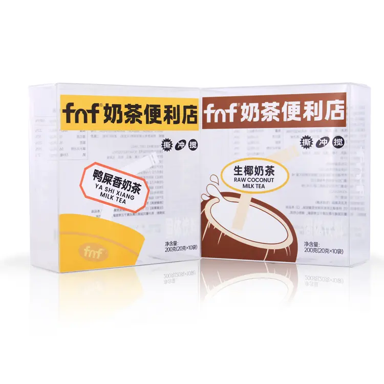 Wholesale custom easy folding colorful packing boxes PET materials plastic tea bags transparent packaging box Featured Image