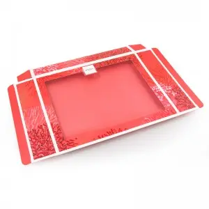 White Kraft Coated Printed Packaging Baking Food Gift Paper Dispaly Box With Pvc Window
