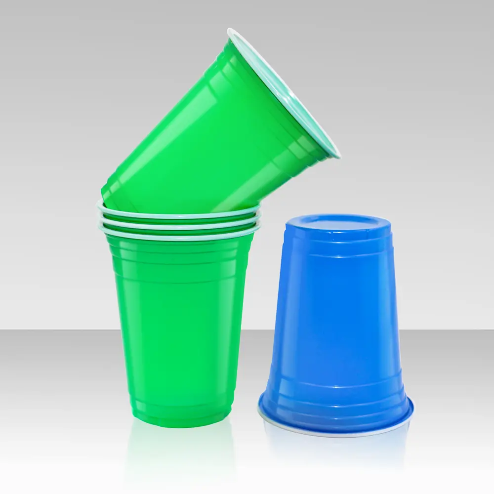 Personalized Brand Logo Reusable 16oz Red PP Plastic Party Cups Disposable Drinking Cups for Birthday Celebrations Featured Image