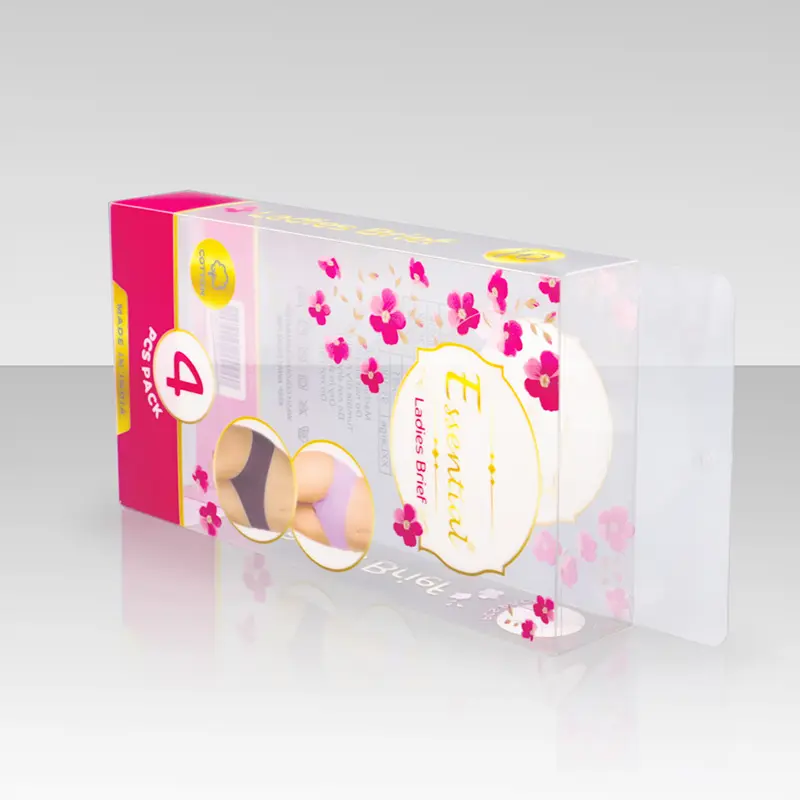kailiou Custom Womens mens retail underwear plastic packaging box transparent PP plastic box Featured Image